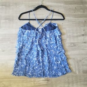 7 for all mankind size S 100% silk blue tank top